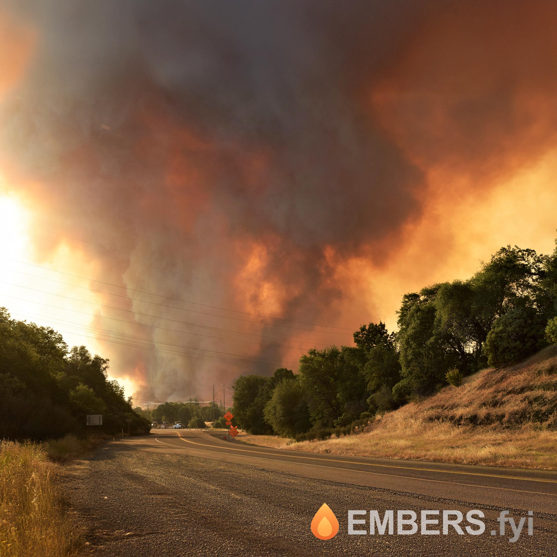 Large plume of smoke rising from the 2018 Carr Fire wildfire in Shasta and Trinity counties, California